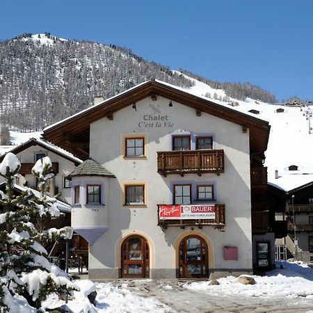 Chalet C'Est La Vie Aparthotel Livigno Exterior foto